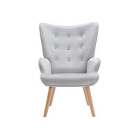 SESSEL mit gerader Rückenlehne - 1 Person - Samt, Stoff - Grau - - Grau, Textil (69/95.5/78cm) - Vente-Unique