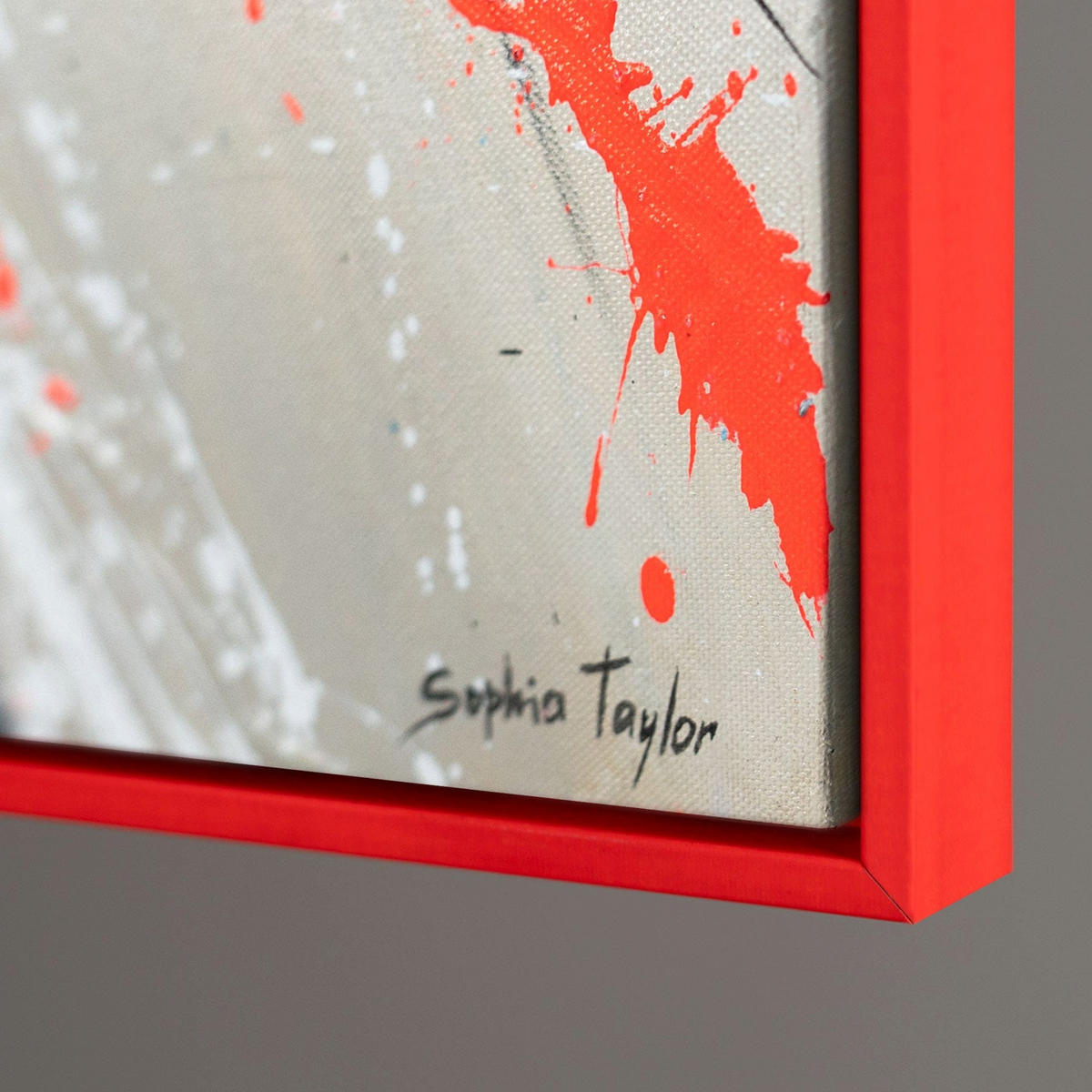 GEMÄLDE Innere Kraft Schattenfugenrahmen Rot 140x100 cm - Rot, Holz (140/100cm) - YS-art gallery