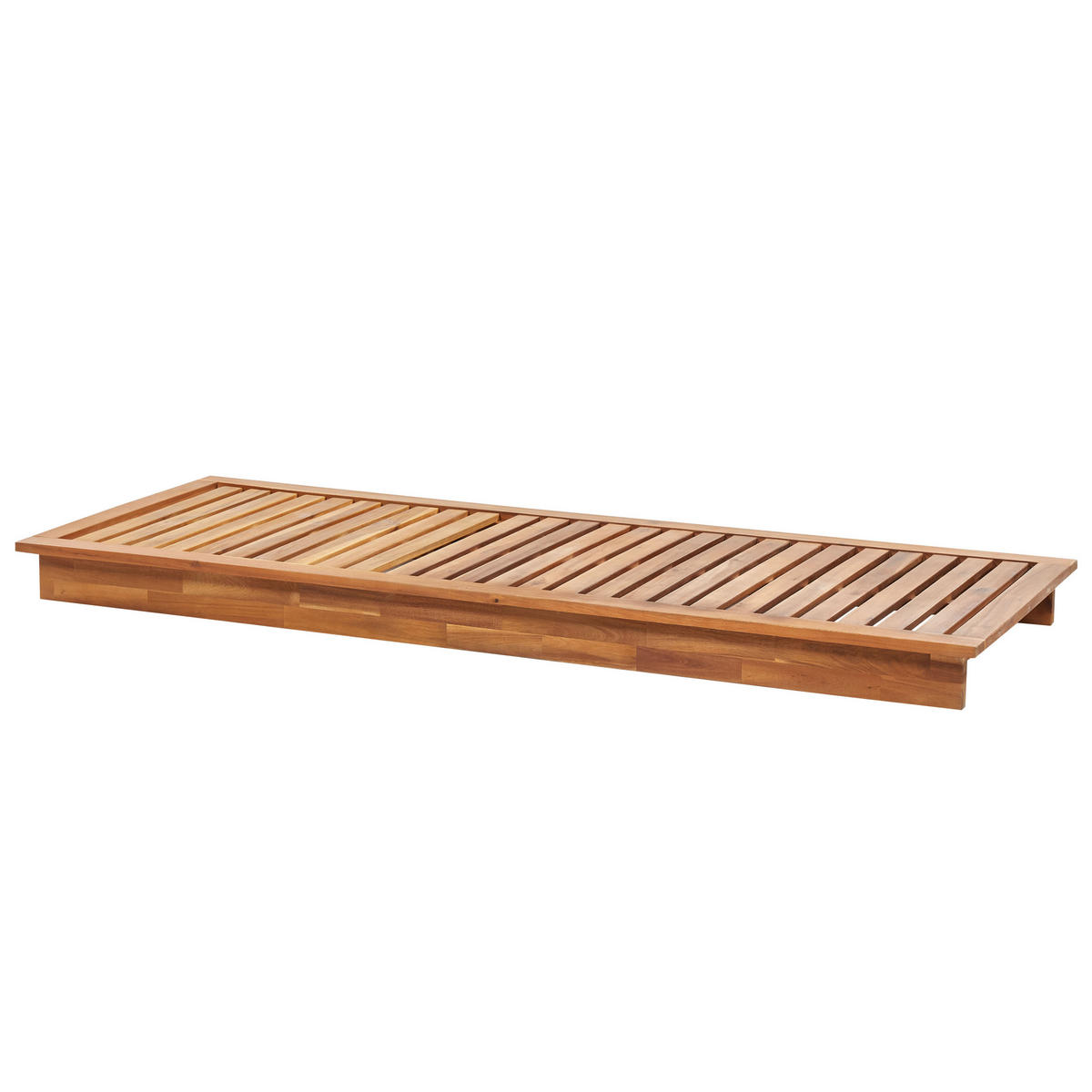 GARTENLIEGE hellbraun Granari - Hellbraun, Holz (70/77/190cm) - Beliani