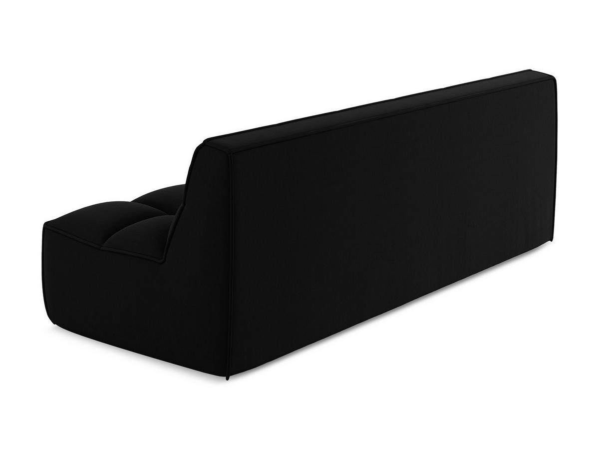 3-SITZER SOFA Samt Stoff Schwarz - Schwarz, Kunststoff/Textil (210/75/93cm) - Makamii