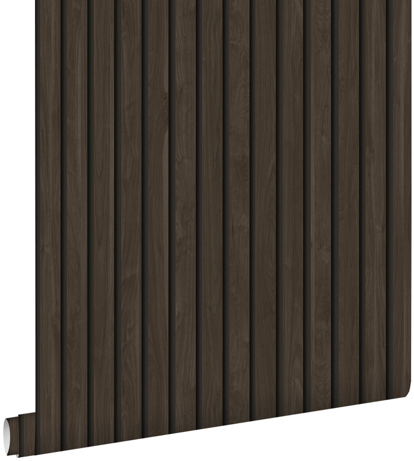 TAPETE 3D Holzpaneele 53 cm x 10.05 m - Braun, Papier (53/1000cm) - ESTAhome