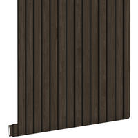 TAPETE 3D Holzpaneele 53 cm x 10.05 m - Braun, Papier (53/1000cm) - ESTAhome