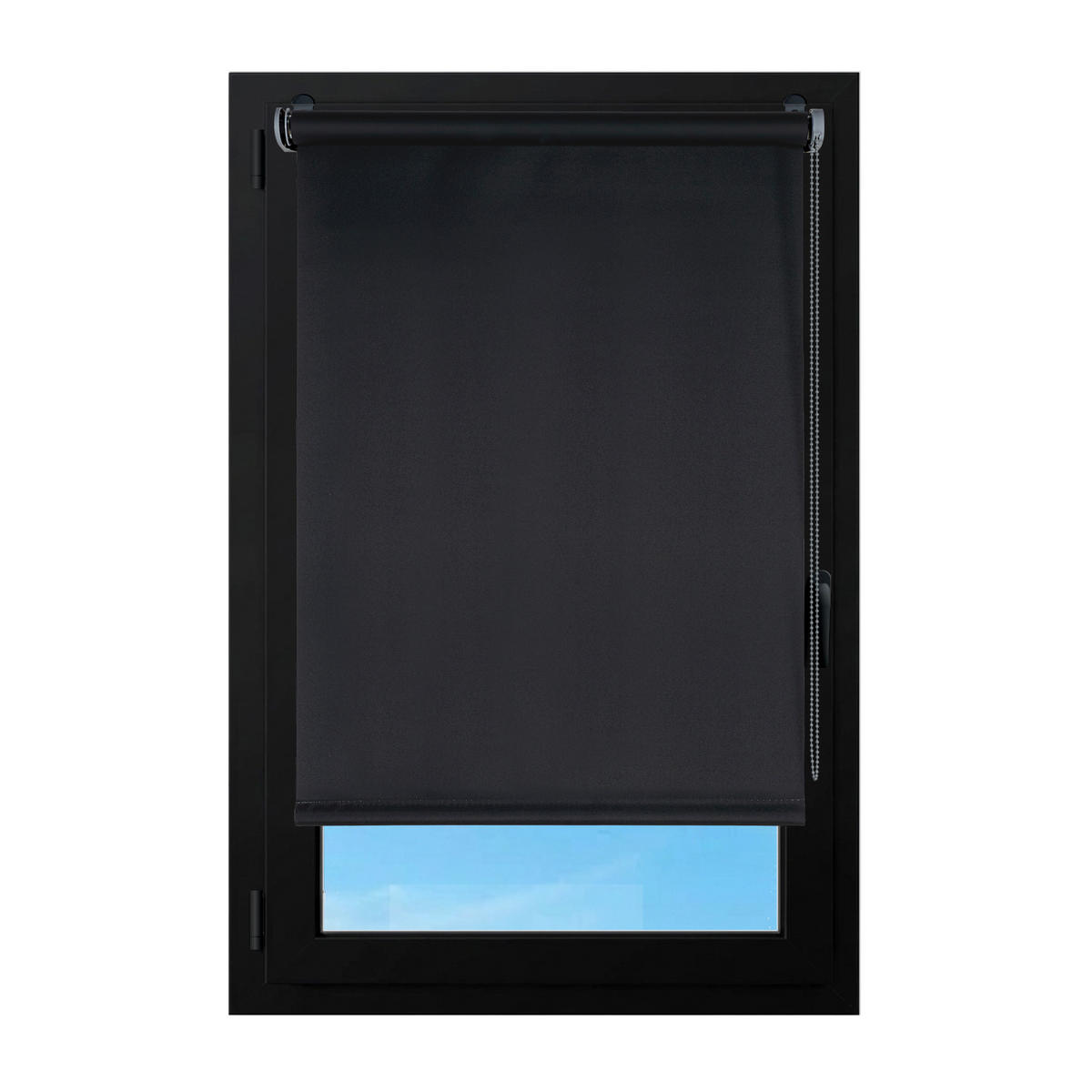 VERDUNKELUNGSROLLO Moon Easyfix Schwarz 45x180 - Schwarz, Kunststoff (45/180/1cm) - STORESDECO