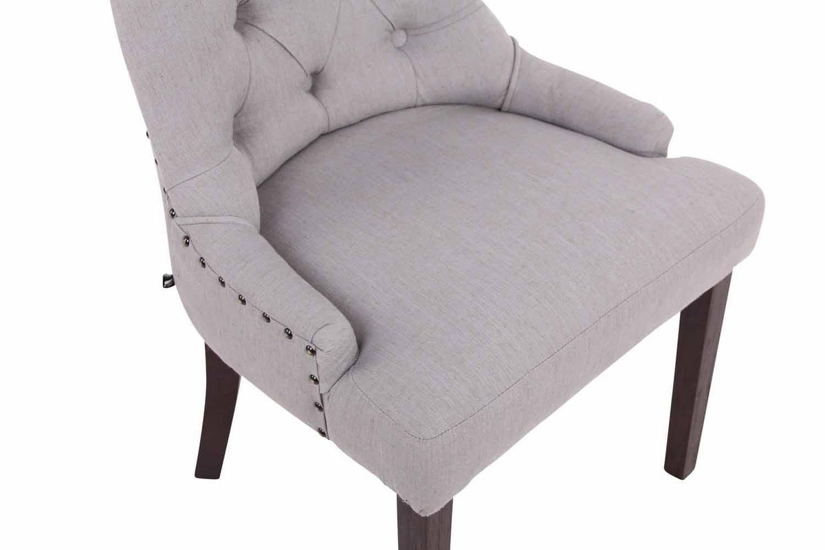WOHNZIMMERSTUHL Stoff grau - Grau, Holz/Textil (55/92/58cm) - CLP