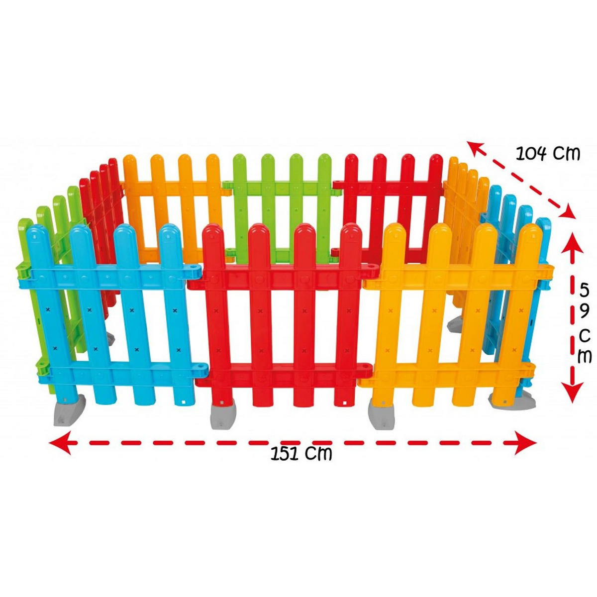 LAUFSTALL 6226 bunt 10 Elemente à 51 x 4 x 54 cm, Laufgitter, Kunststoff, ab 12 Monaten - Multicolor, Kunststoff (151/59/104cm) - Pilsan