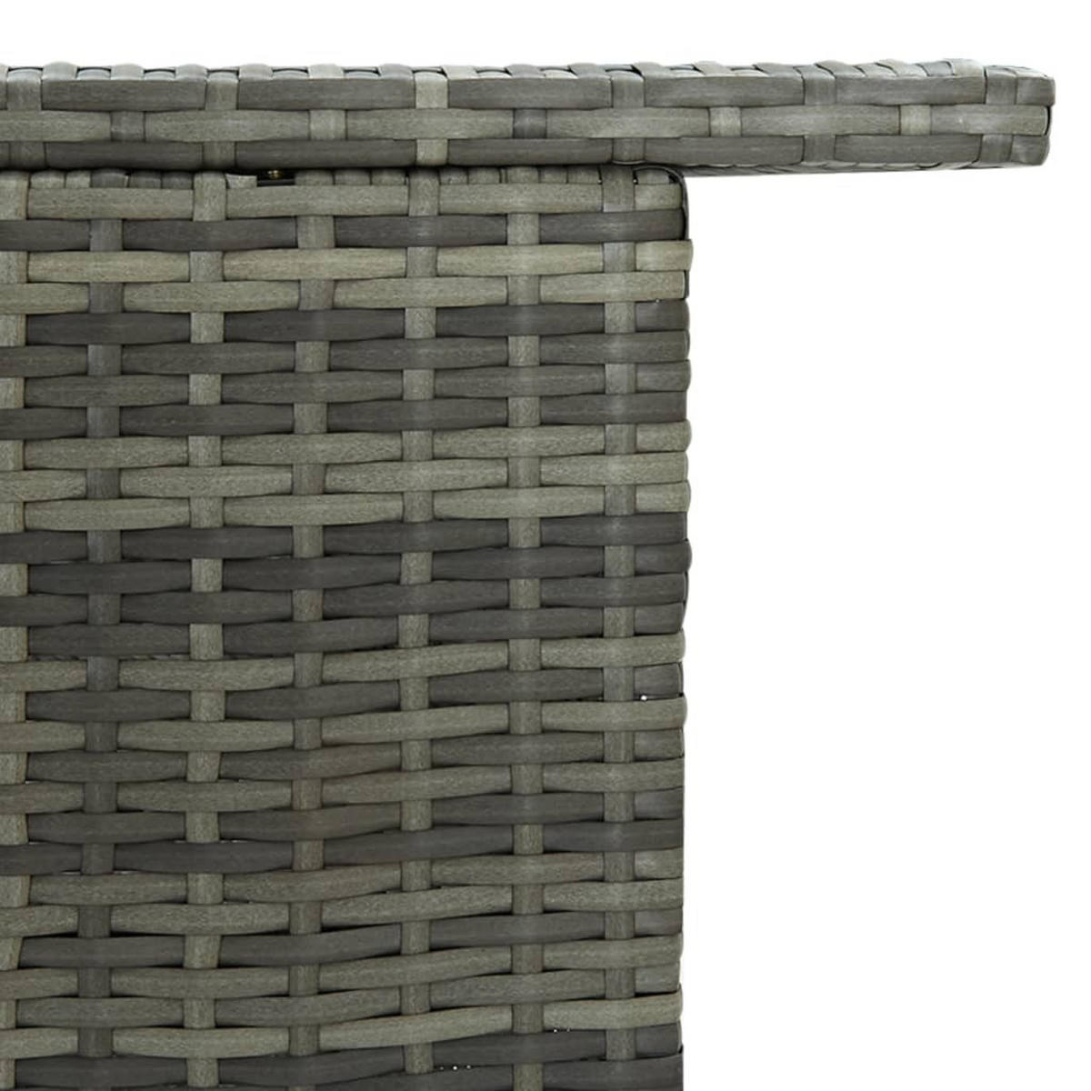 GARTEN-BARTISCH Grau 120/55/110 Cm Poly Rattan - Grau, Kunststoff (55/120/110cm) - vidaXL