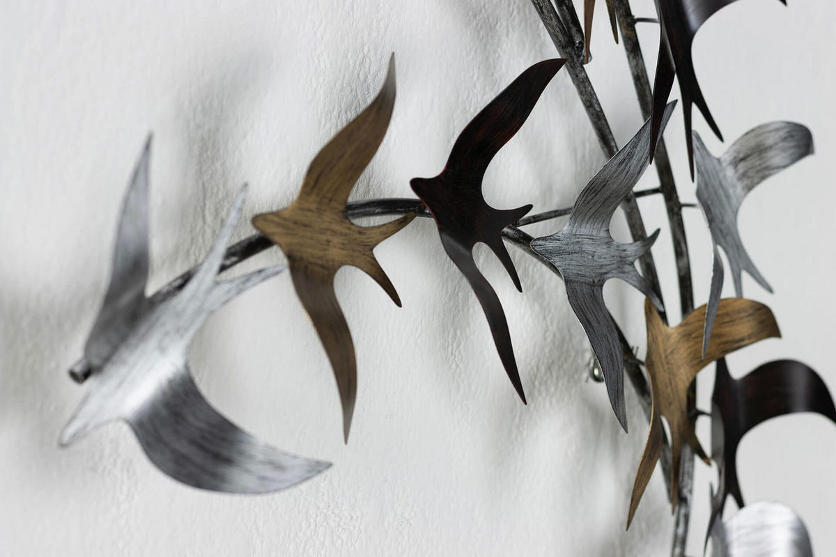 WANDDEKO Gold 128/60 cm - Silberfarben/Goldfarben, Metall (3.8/60/9cm) - KUNSTLOFT