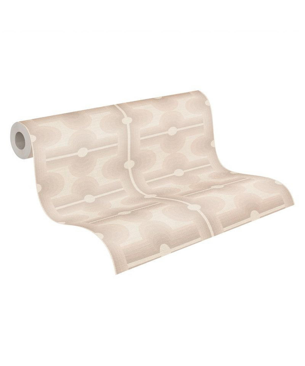 VLIESTAPETE Beige 53/850 cm - Beige, Textil (53/1cm) - KUNSTLOFT