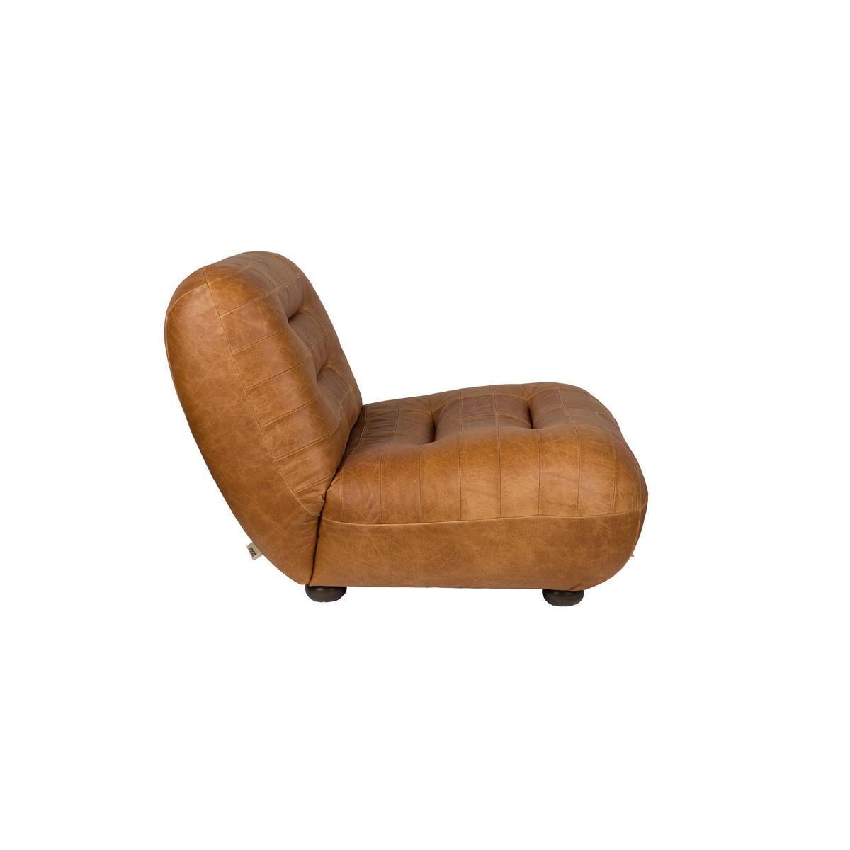 SESSEL Wyatt Leder Cognac Braun - Cognac, Leder (87/70.5/101cm) - Dutchbone
