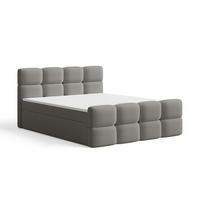 BOXBETT Rivon 140x200 Bouclé-Stoff Grau - Grau, Holz/Textil (140/200cm) - Graingold