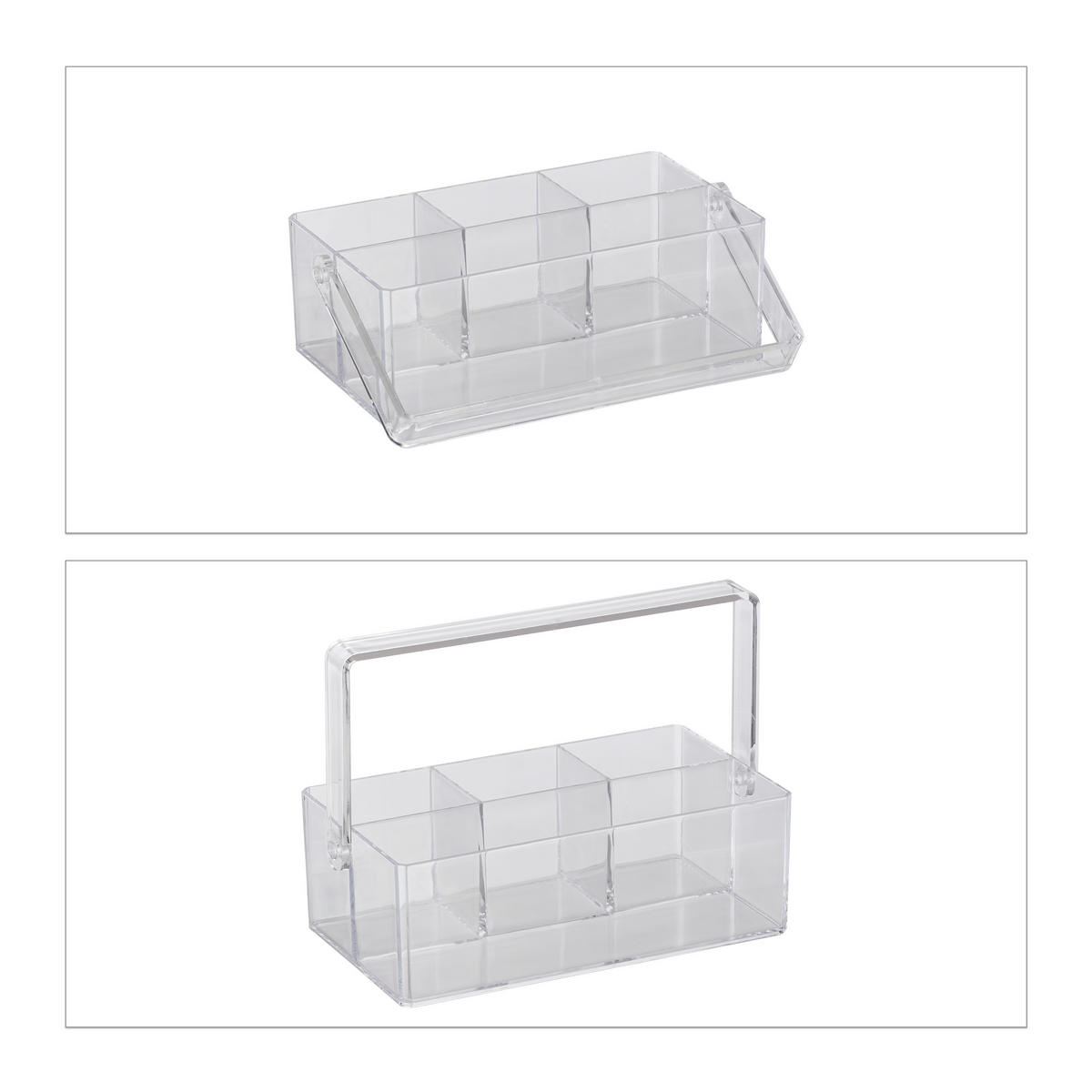 ORGANIZER - Transparent, Kunststoff (25.5/18.5/13.5cm) - Relaxdays