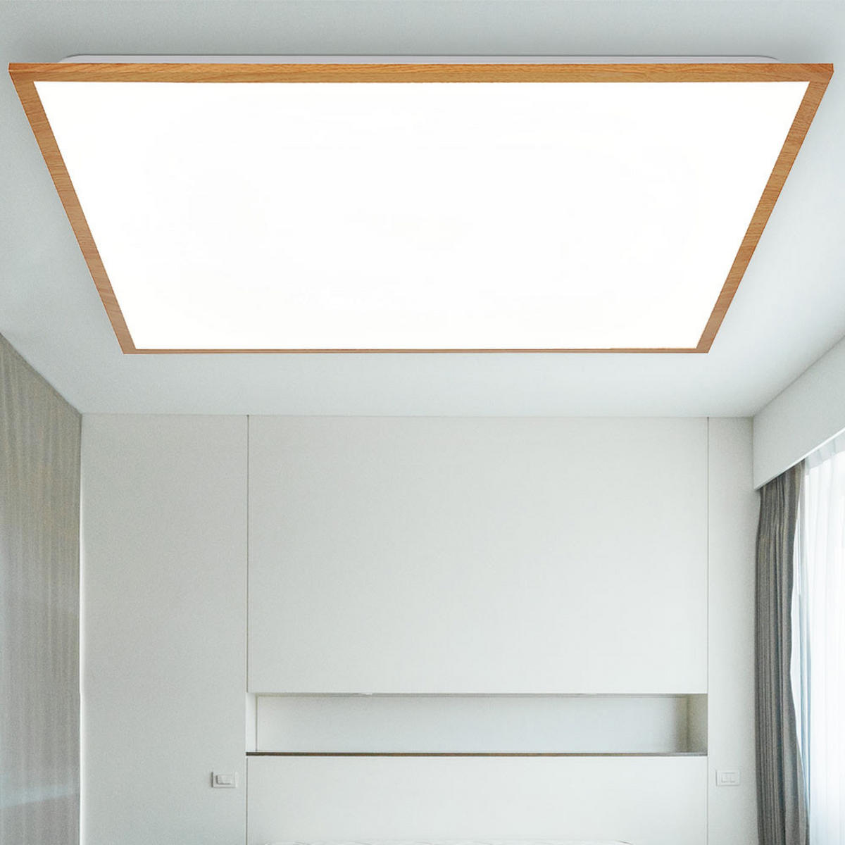 LED DECKENLEUCHTE Doro Weiß Aluminium - Weiß, Metall (59/59/6.5cm) - Globo Lighting