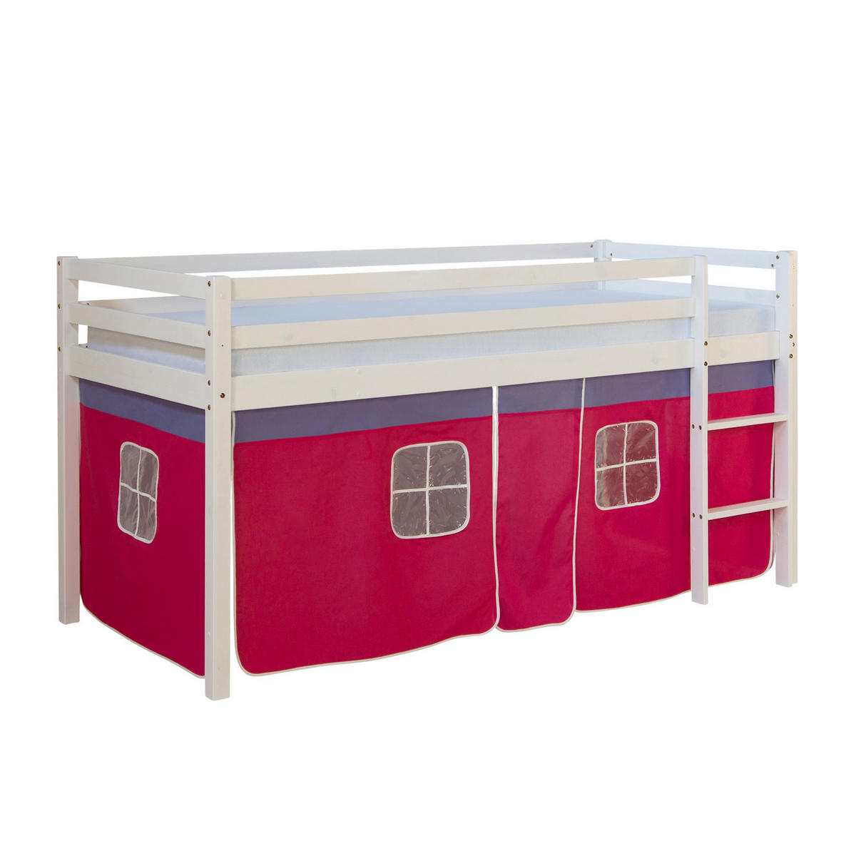 HOCHBETT Lattenrost 90/200 cm Pink - Pink/Weiß, Holz - Homestyle4u