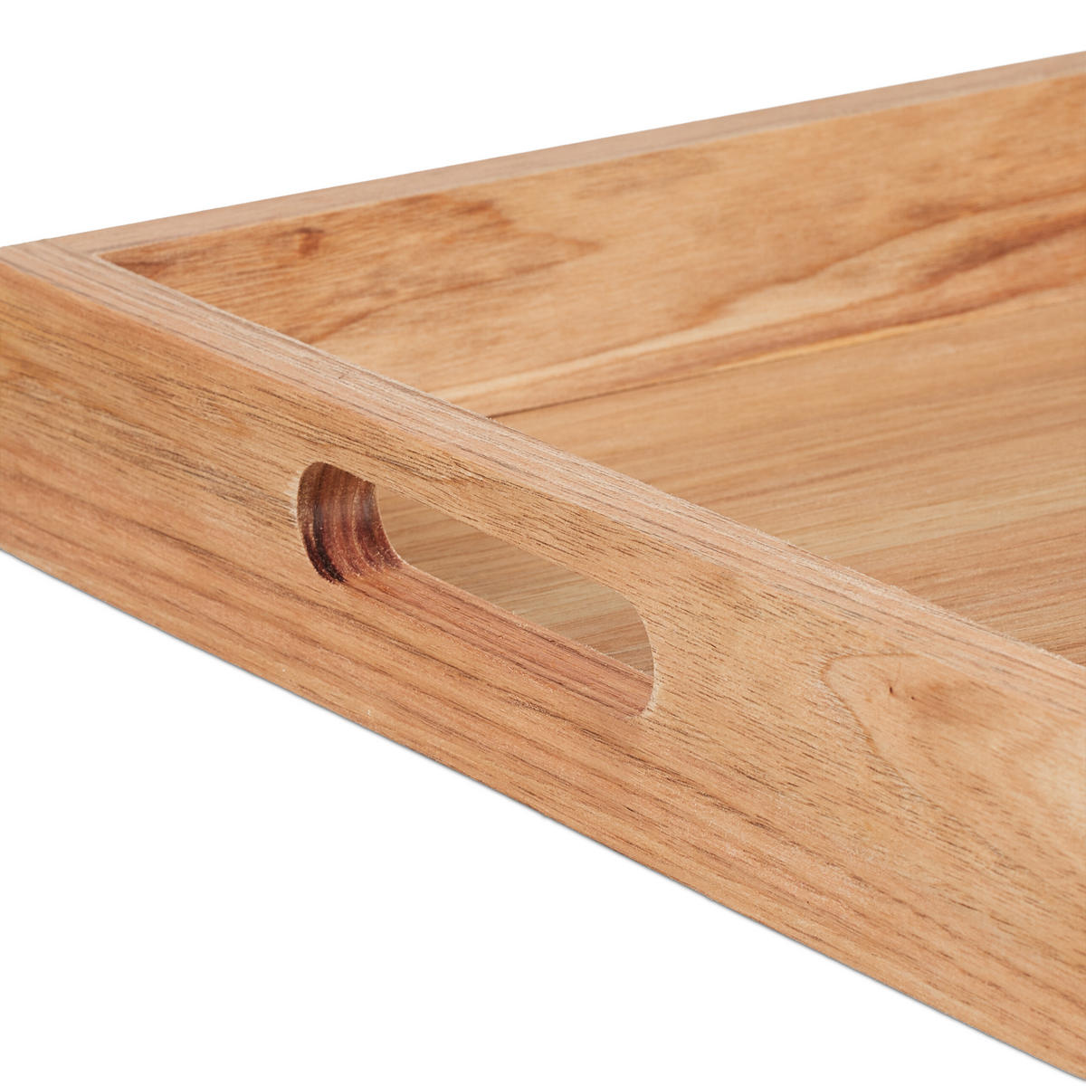 SERVIERTABLETT - Hellbraun, Holz/Holzwerkstoff (46/5/31cm) - Relaxdays