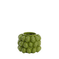 VASE Lemon Grün 24.5/24.5/18 cm - Grün, Kunststoff (18cm) - Light & Living