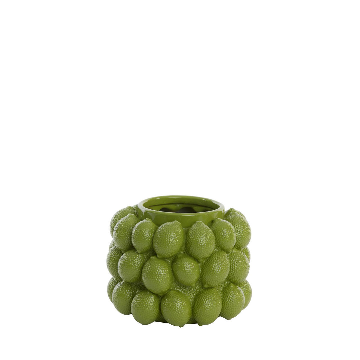 VASE Lemon Grün 24.5/24.5/18 cm - Grün, Kunststoff (18cm) - Light & Living
