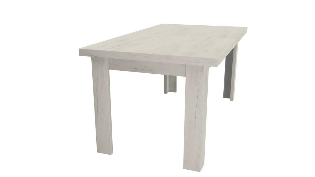 ESSTISCH ausziehbar 160-200 cm Kraft Weiß - Weiß, Holzwerkstoff (160/90/75cm)