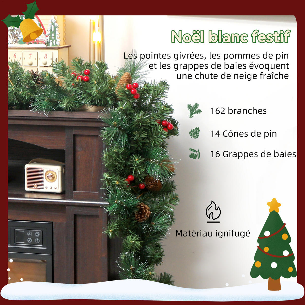 KÜNSTLICHE Weihnachtsgirlande Grün 25.0/180.0/25.0 cm - Grün, Kunststoff (25/25/180cm)