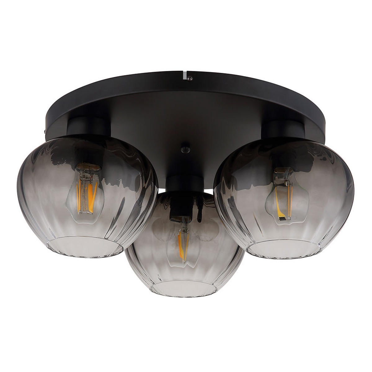 KRONLEUCHTER TOY Schwarz Rauchglas - Schwarz, Glas (45/45/20.5cm) - Nowa