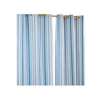 ÖSENVORHANG New England blickdicht 2er-Set, 117/137 cm - Blau, Textil (117/137cm) - Homescapes