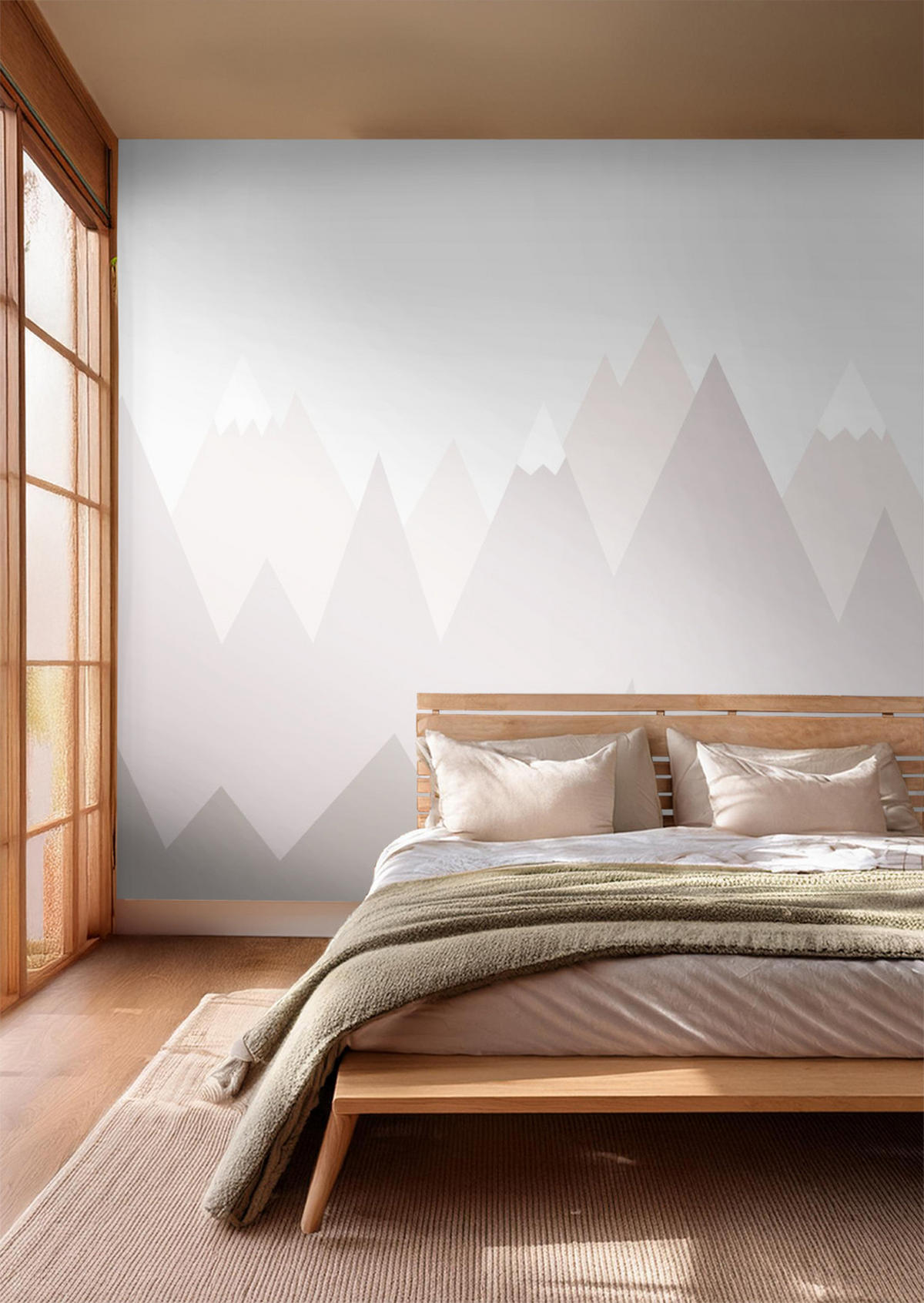 FOTOTAPETE Berglandschaft 375 x 270 cm - Beige, Papier (375/270cm) - Sanders & Sanders