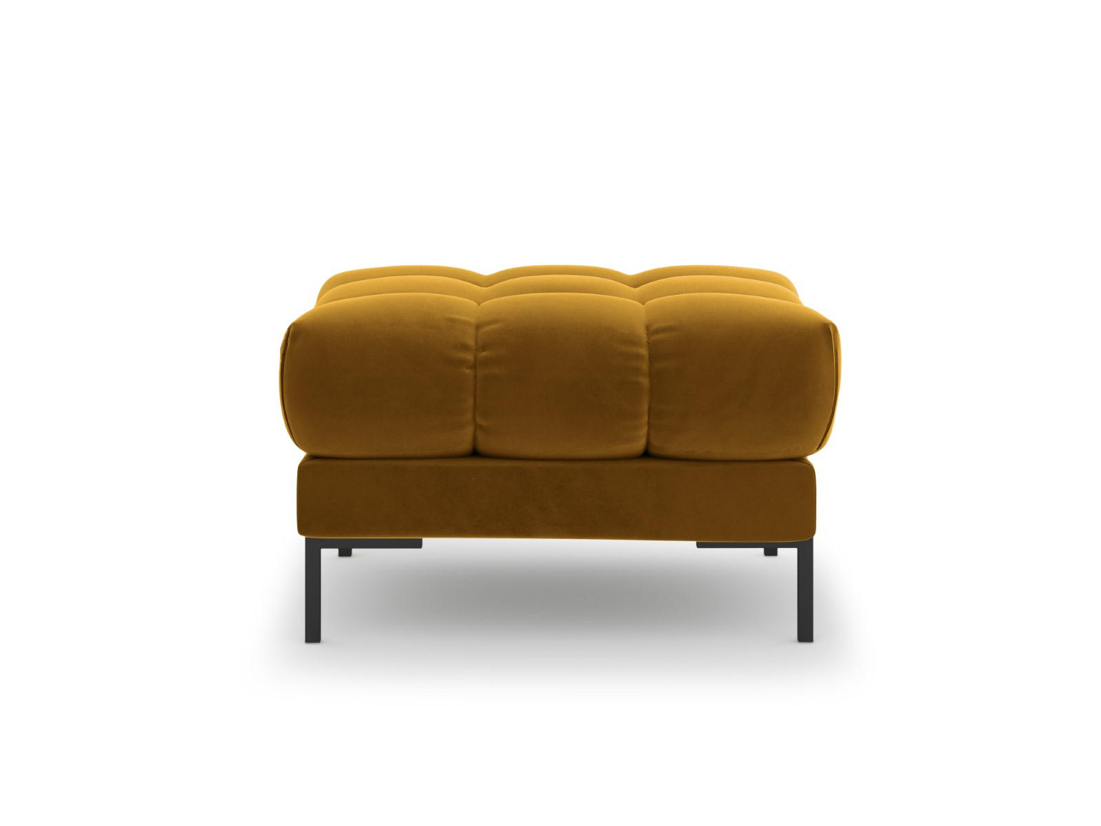POUF Mamaia aus Samt gelb - Gelb, Textil (60/41/60cm) - Micadoni
