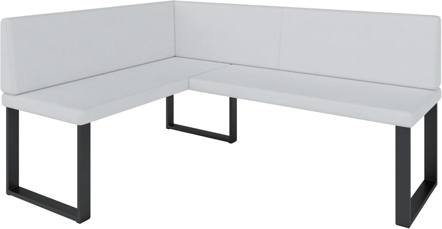 ECKBANK Alina - Kunstleder - 128 x 168 cm - Links - Weiß - Weiß, Leder/Metall (168/128cm) - AN-Moebel 4u