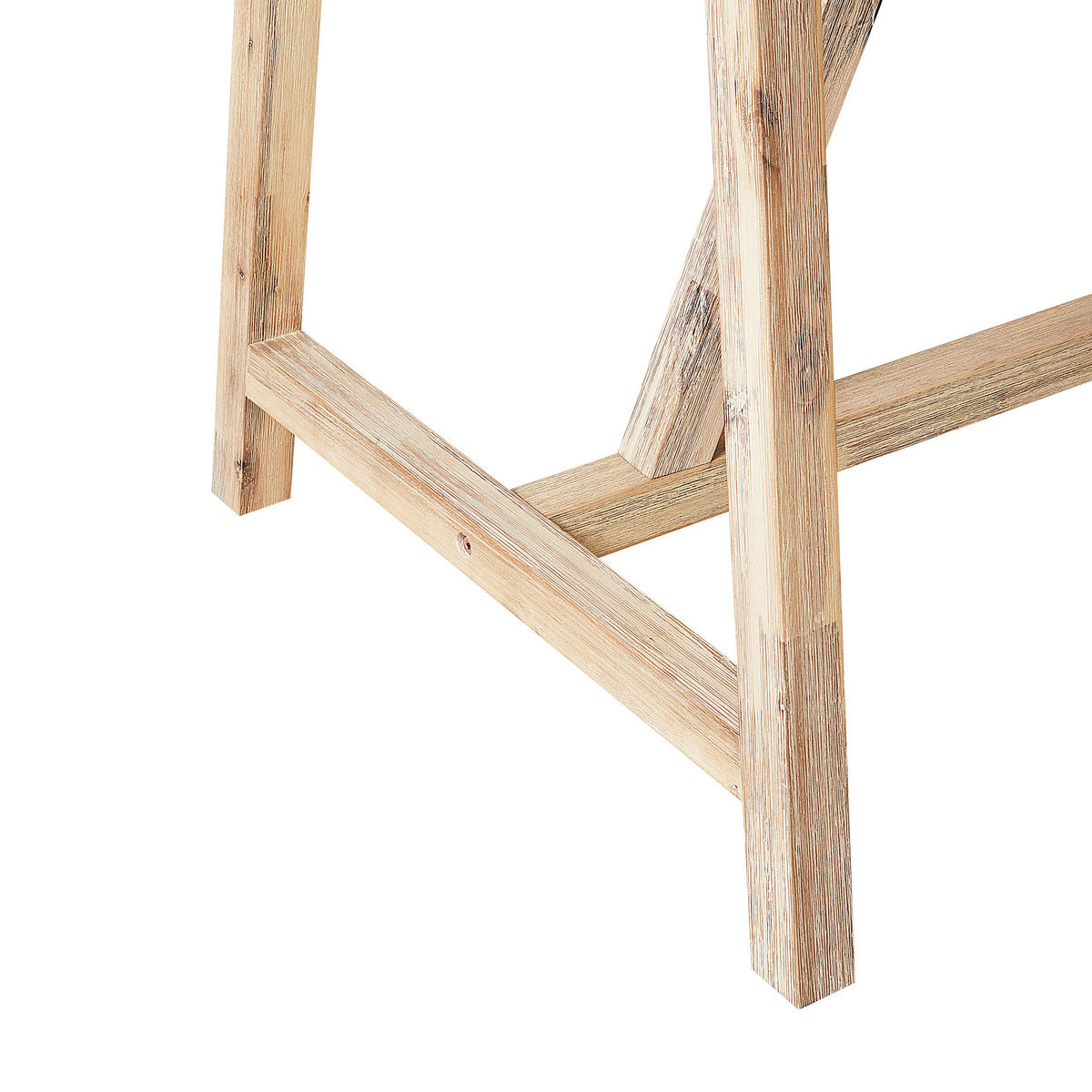 BARTISCH Heller Holzfarbton Talamone - Hellbraun/Grau, Stein (70/140/100cm) - Beliani