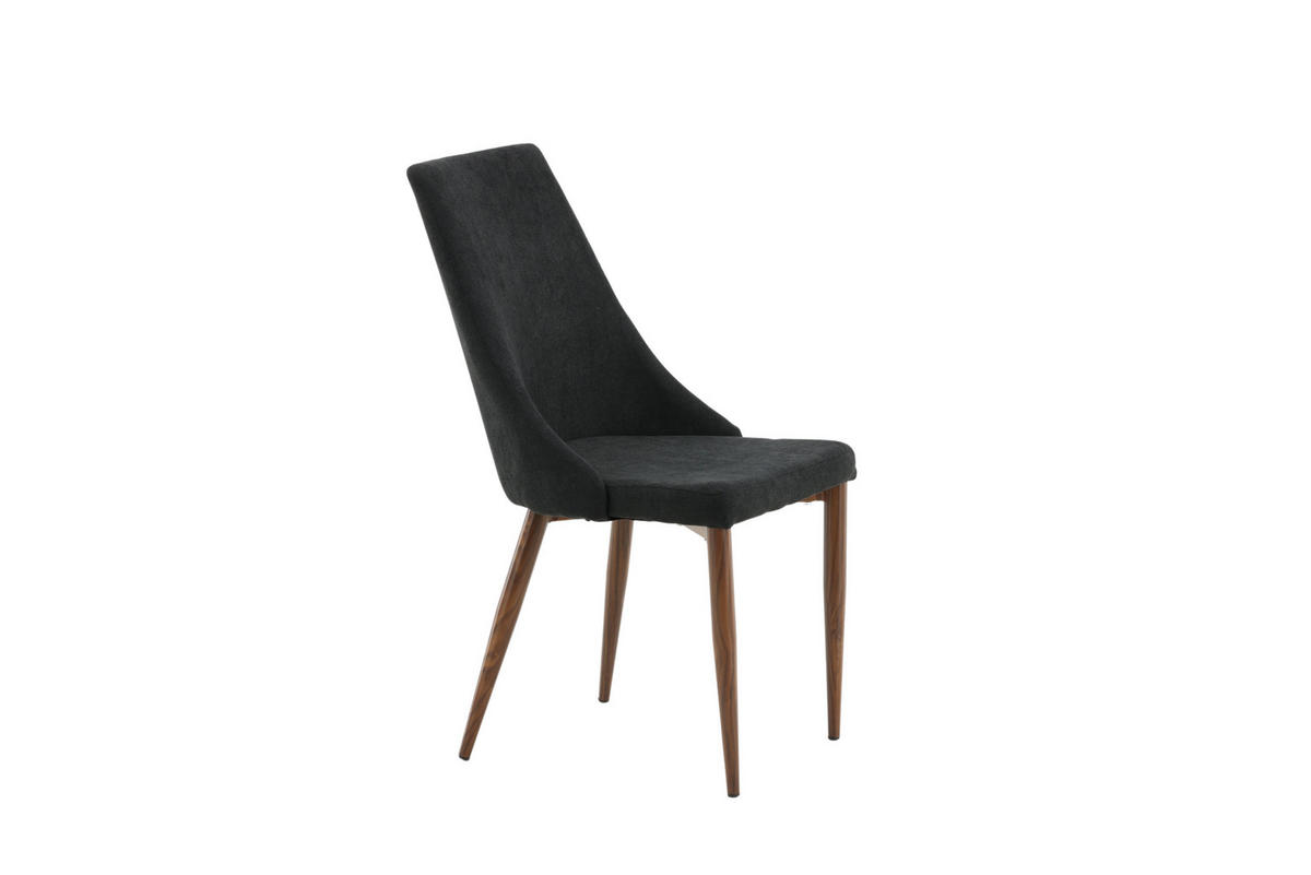 ESSZIMMERSTUHL Leone Schwarz 47x50x92 - Schwarz, Textil (47/92/50cm) - FURNLUX
