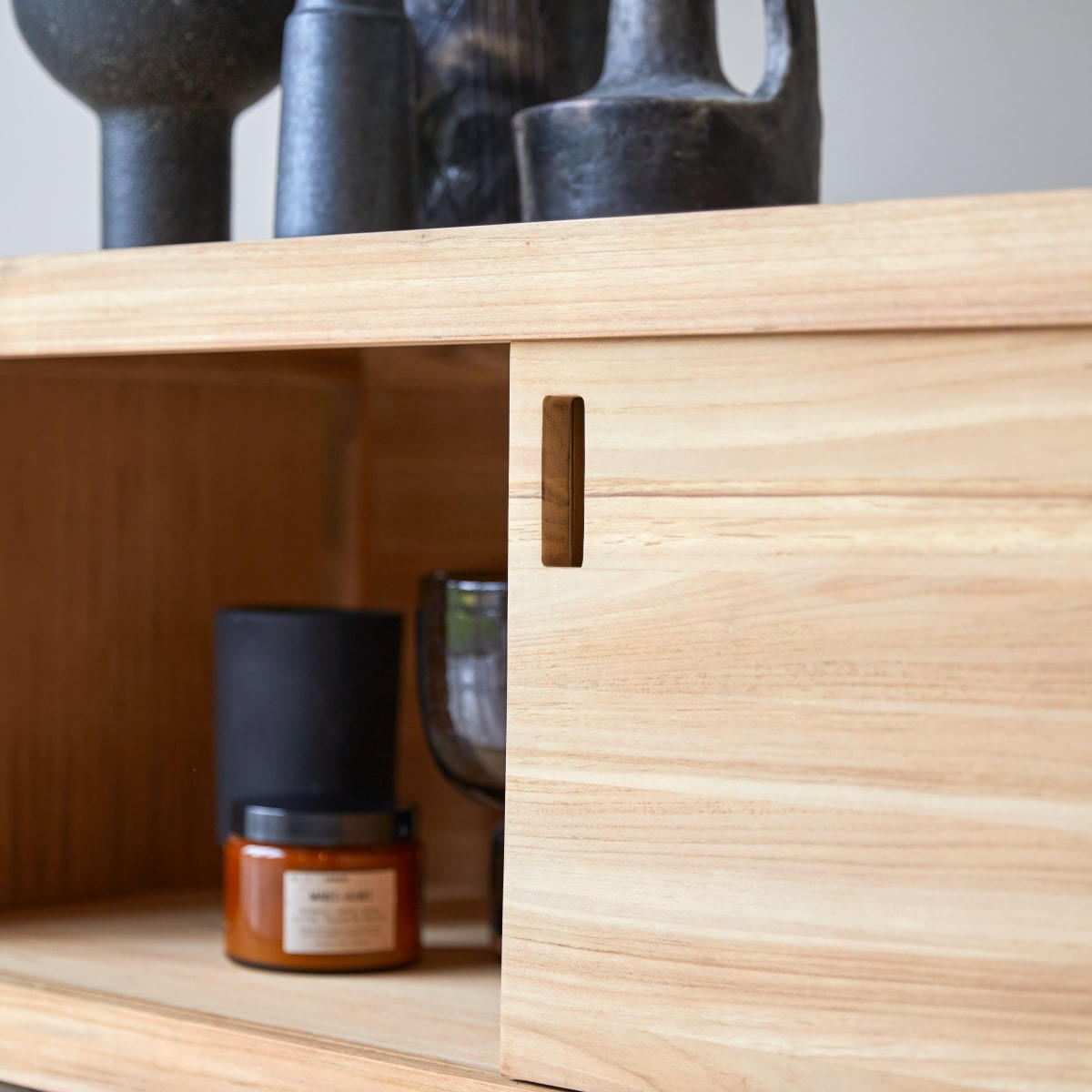 TV-SCHRANK Adam Natur aus Teak - Naturfarben, Holz (120/45/45cm) - Tikamoon