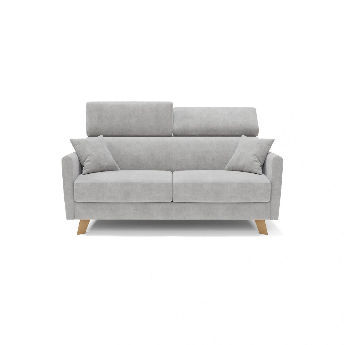 SCHLAFSOFA Francy - Grau, Metall (200/92/97cm) - Divani.store