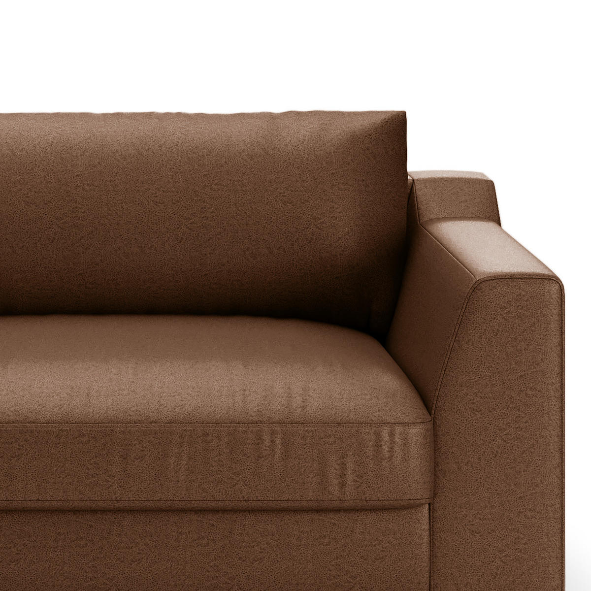 BIG-SOFA - Haselnussfarben, Kunststoff/Textil (274/90/112cm) - home24