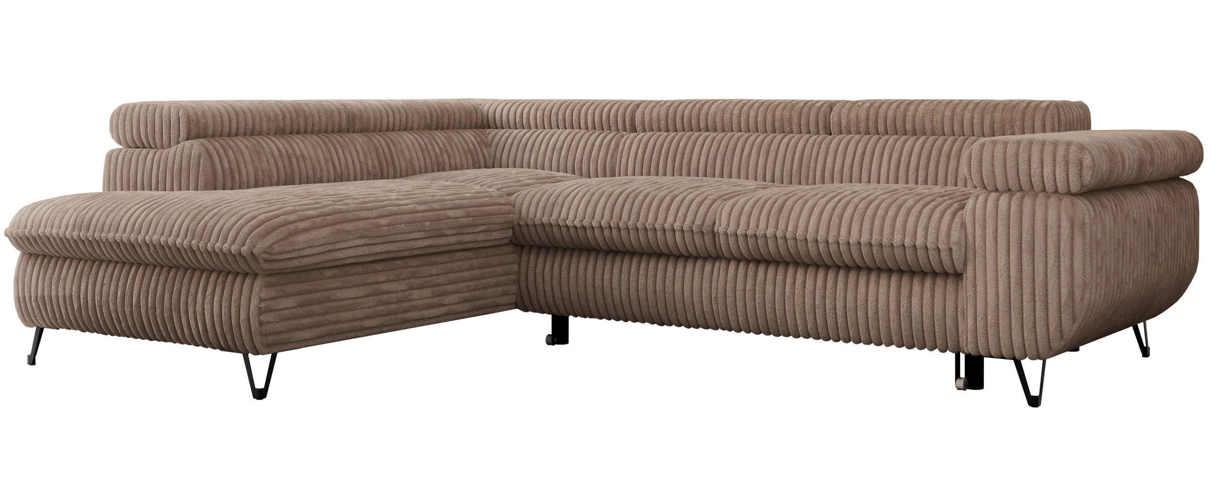 MKS Ecksofa Braun 273x208 cm