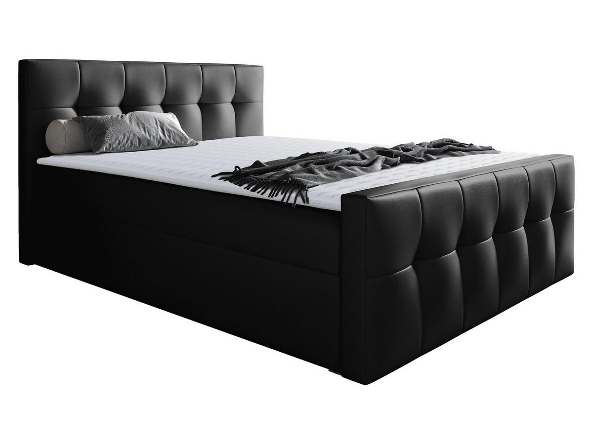 BOXBETT Malibu - Schwarz, Holz (160/200cm) - MIRJAN24