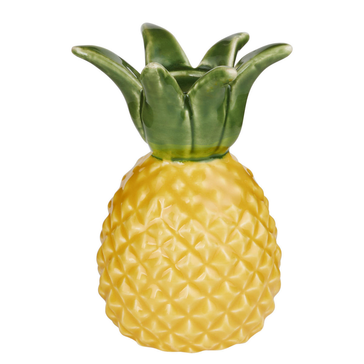 KERZENHALTER Pina Colada Ananas - Gelb, Stein (6/10/7cm) - Butlers