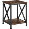 BEISTELLTISCH Carlton,40,5 x 40,5 x 52,5 cm,Industrial Holz dunkel, rustikal - Rostfarben, Holzwerkstoff (40.5/40.5/52.2cm) - tectake