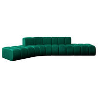 ECKSOFA modulares Sofa Solven-L1 - 380x174x70 cm Grün - Dunkelgrün, Holzwerkstoff/Textil (380/174cm) - ALTDECOR