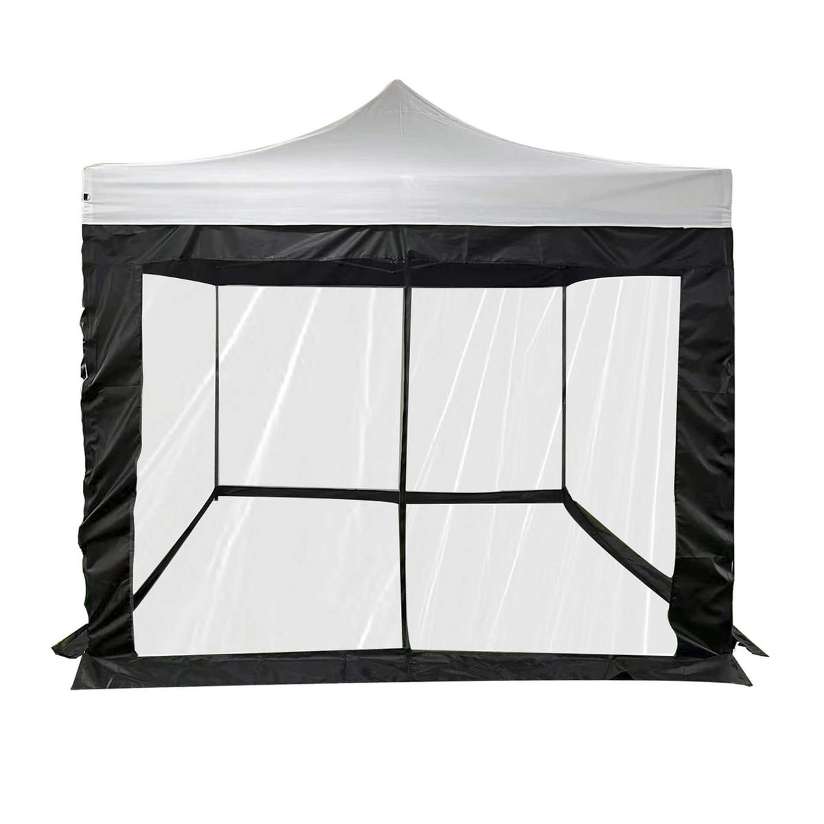 MOSKITONETZ FÜR PAVILLON Schwarz 1200/240 cm - Schwarz, Kunststoff (240/240/1200cm) - Mobili Rebecca