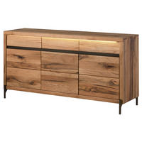 SIDEBOARD Wild-/Zerreiche 155x47x80 natur geölt MONTREUX LUX #100 - Braun, Holz (155/80/47cm) - Massivmoebel24