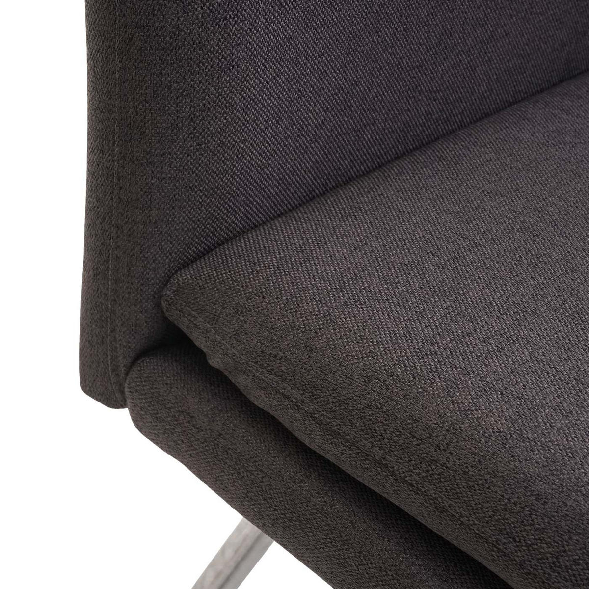 SITZBANK Dunkelbraun, Silber - Dunkelbraun/Silberfarben, Textil (160/90/59cm) - MCW