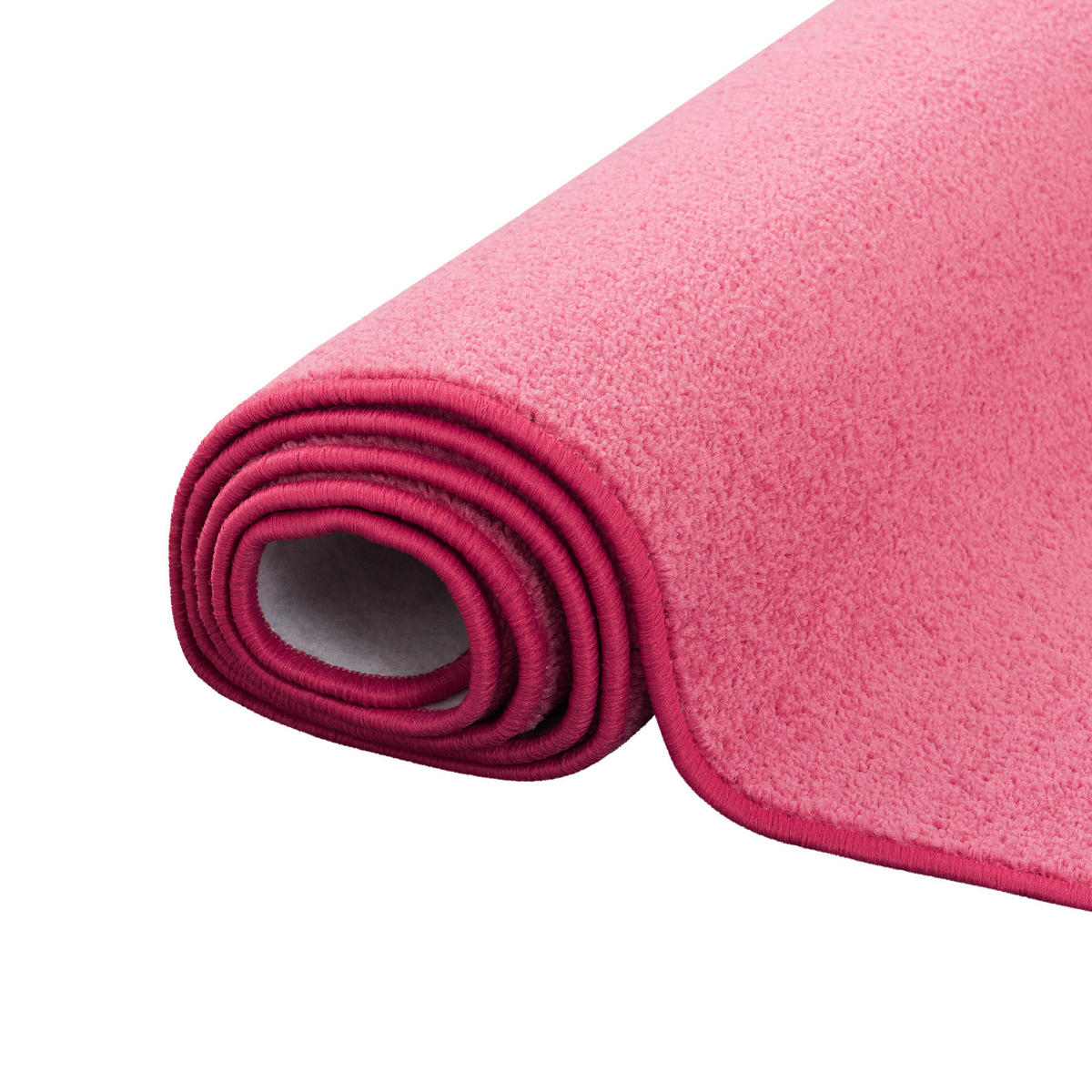 TREND VELOURS LÄUFER TEPPICH JOY - Rosa, Textil (100/100cm) - Snapstyle