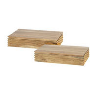 NACHTTISCH FIRU 2ER SET Holz Akazie - Braun, Holz (40/8/25cm) - KAWOLA