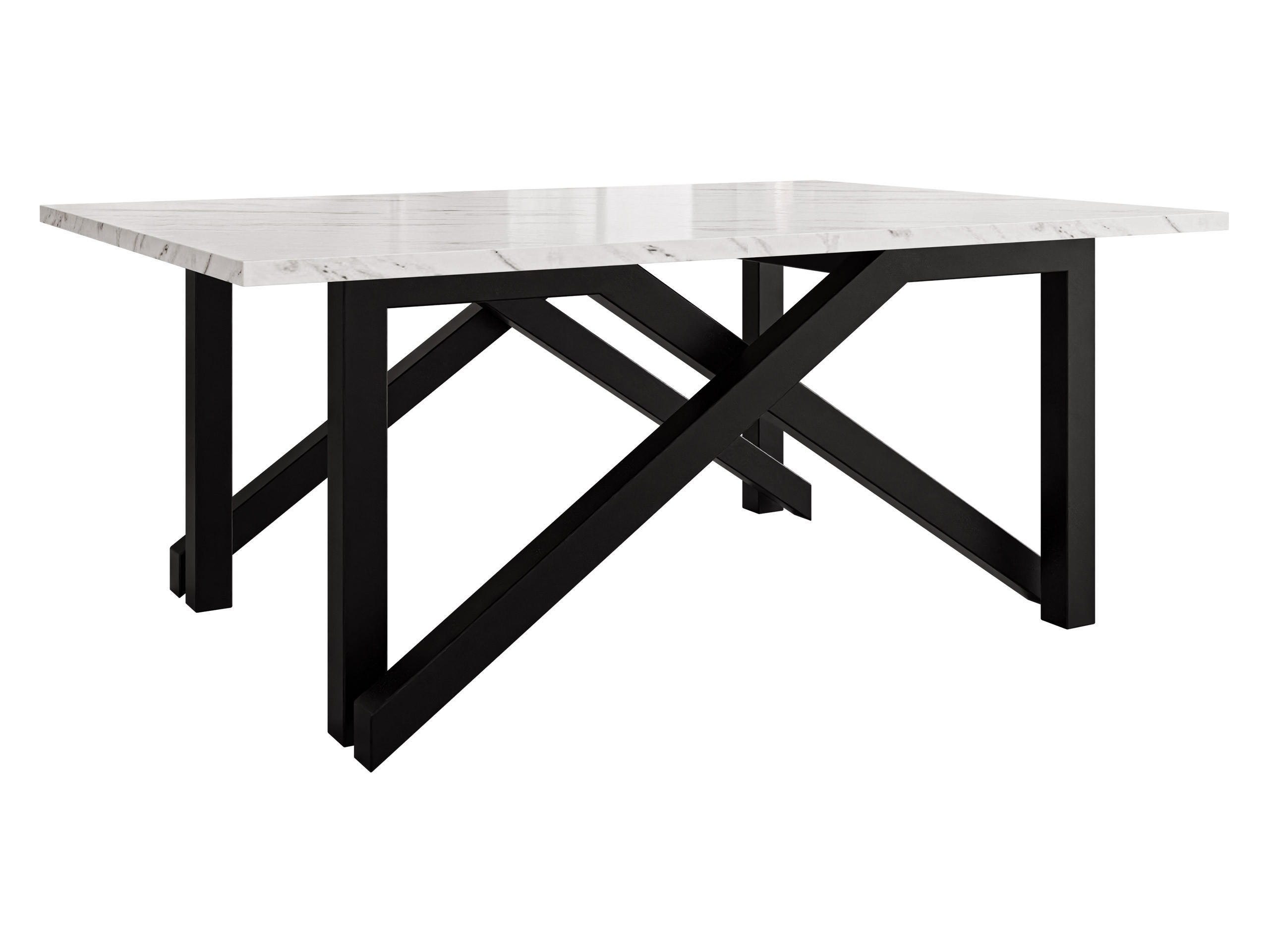 2-IN-1 COUCHTISCH UND ESSTISCH Xena Bis - Schwarz/Weiß, Holzwerkstoff/Metall (70/100/45cm) - MIRJAN24