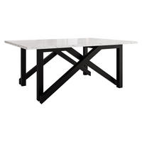 2-IN-1 COUCHTISCH UND ESSTISCH Xena Bis - Schwarz/Weiß, Holzwerkstoff/Metall (70/100/45cm) - MIRJAN24