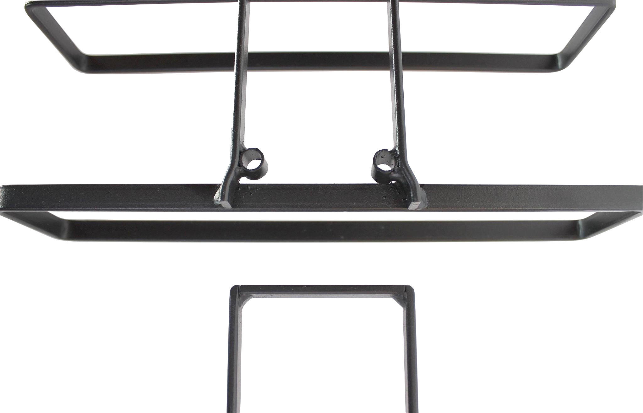 WEINREGAL 2er Set aus Metall in Schwarz Wandmontage 4-Wine - Schwarz, Metall (28.5/41/8cm) - DanDiBo