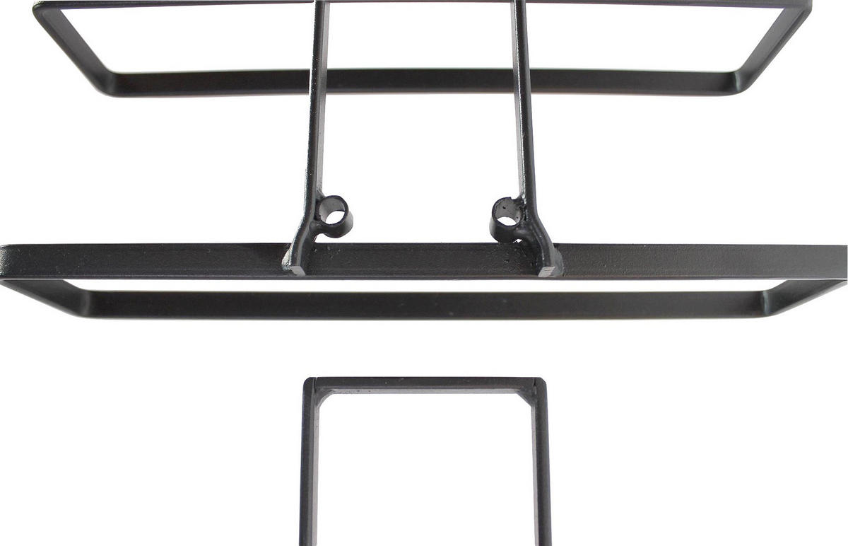 WEINREGAL 2er Set aus Metall in Schwarz Wandmontage 4-Wine - Schwarz, Metall (28.5/41/8cm) - DanDiBo