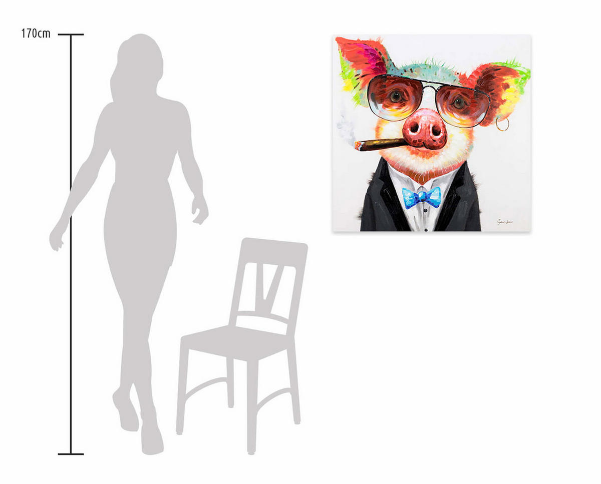 ACRYLBILD HANDGEMALT 80/80 cm - Multicolor, Holz/Textil (80/80cm) - KUNSTLOFT