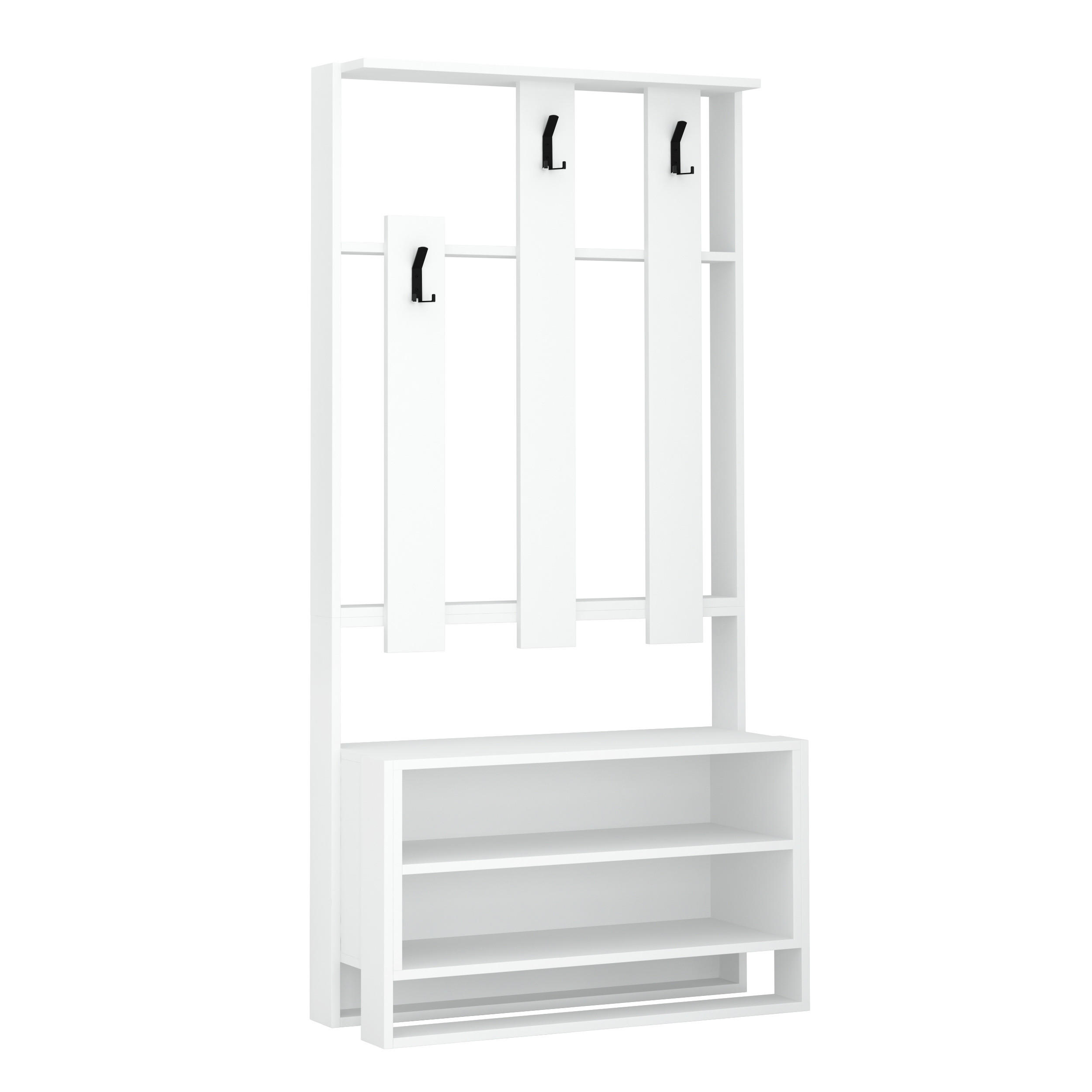 Decortie Flurgarderobe Weiß 90x180x36 cm