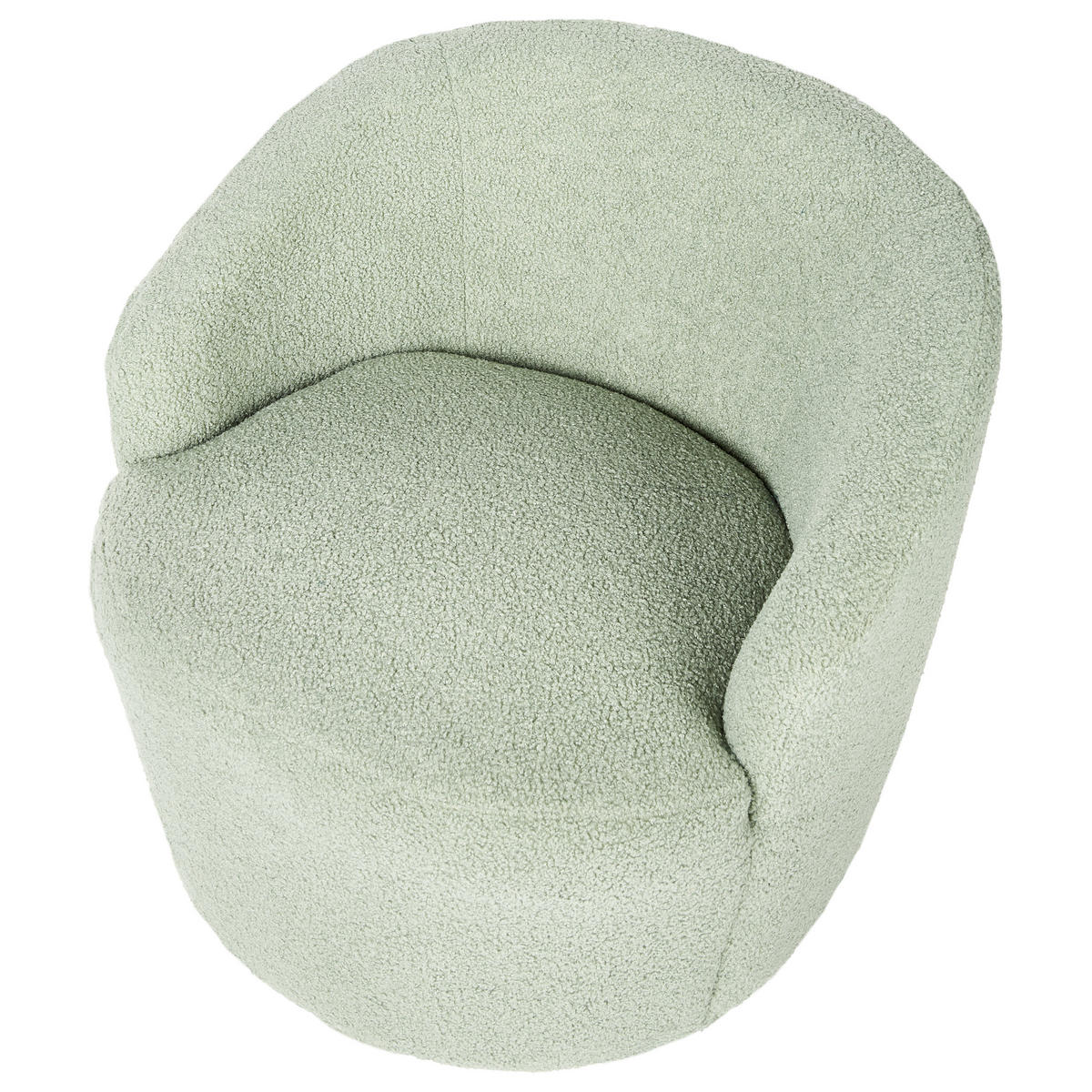 DREHSESSEL Bouclé Hellgrün Davik - Hellgrün, Textil (62/67/63cm) - Beliani