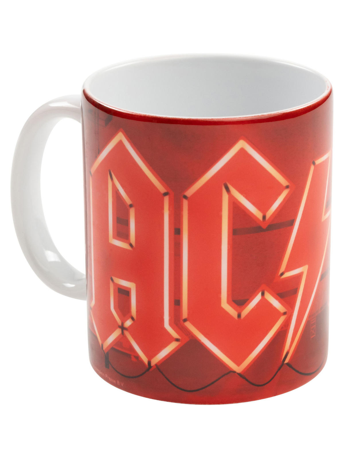 KAFFEEBECHER AC/DC LED Blitz Rot 320 ml - Rot, Keramik (0.32L) - United Labels